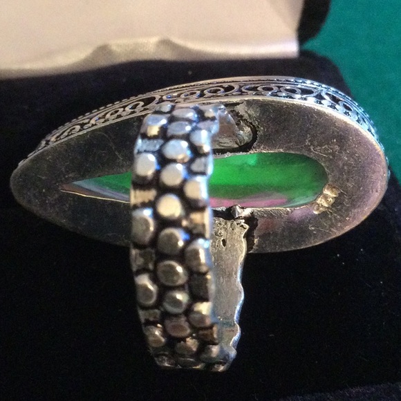 Color Change Aqua Aura Quartz Ring - Picture 10 of 11